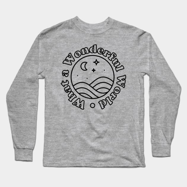 Retro What a Wonderful World Long Sleeve T-Shirt by Slightly Unhinged